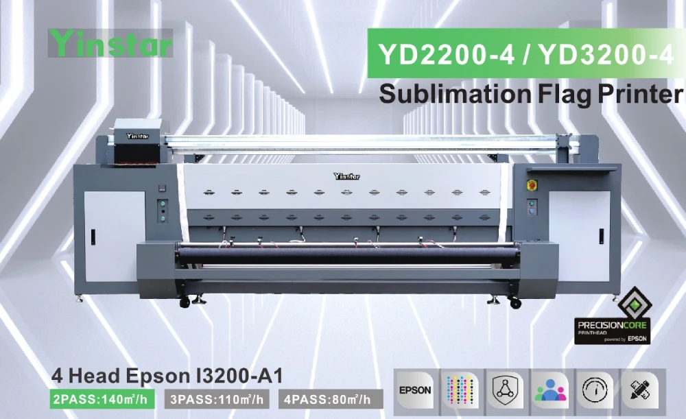 YD2200-4 Sublimation Flag Printer