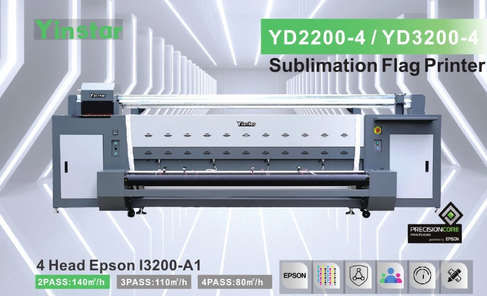 YD3200-4 Sublimation Flag Printer
